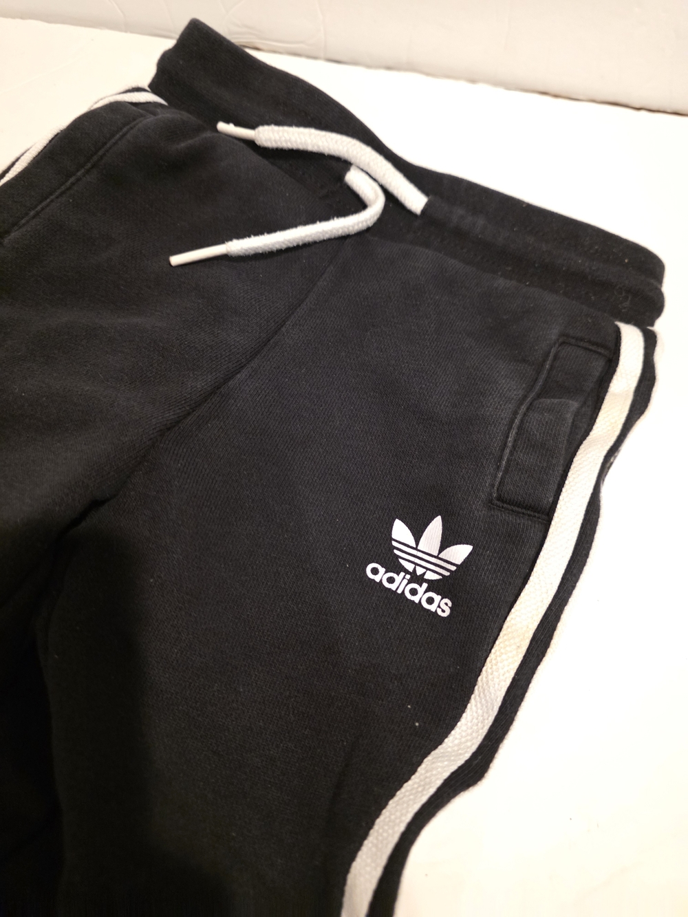 Adidas Kids Black Track Pants with White Trim Size 080 Under 80 Infant Toddler